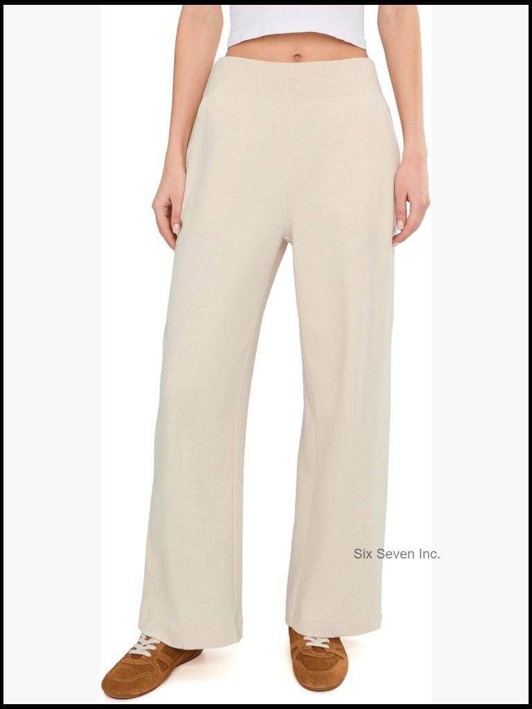 Wide Leg Pintuck Pants With Pockets High Rise